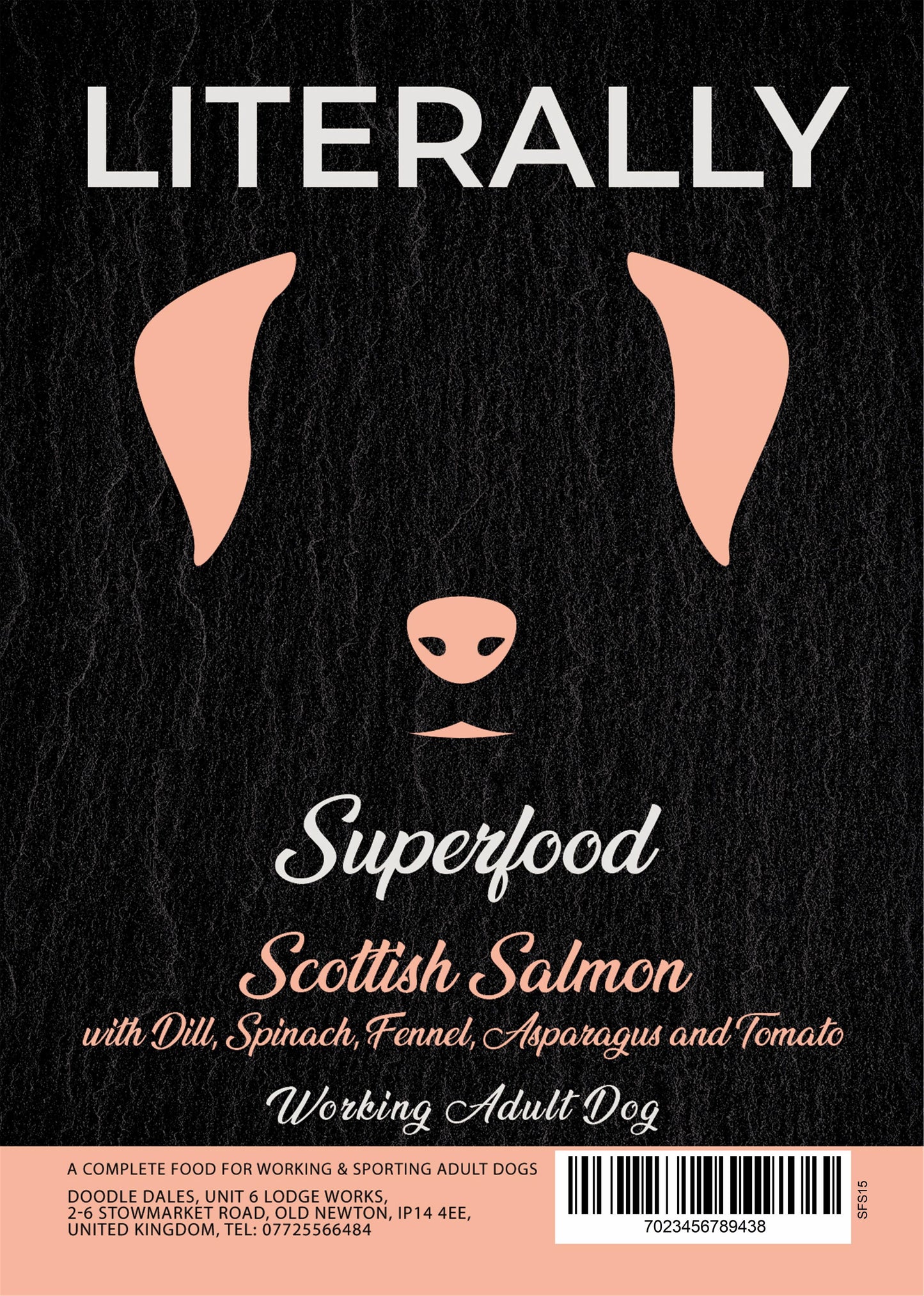 Literally Superfoods 65 Salmon for working dogs 15kg