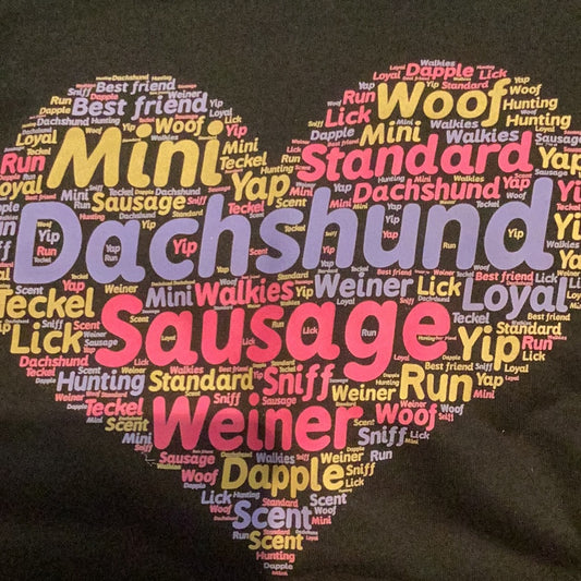 Dachshund Wordart Hoodie