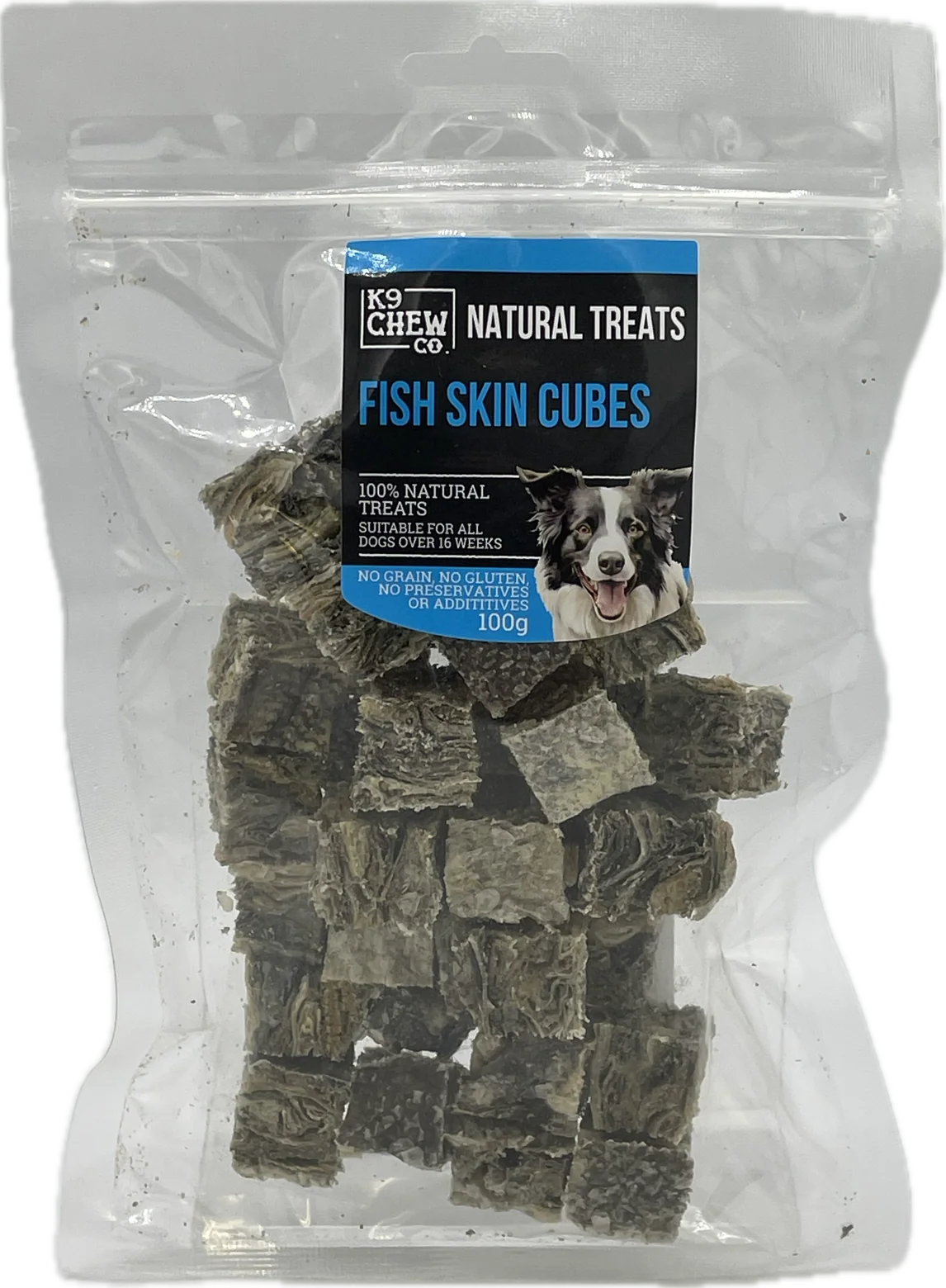 Dried Fish Skin Cubes 100g
