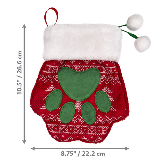 KONG Paw Print Christmas Stocking