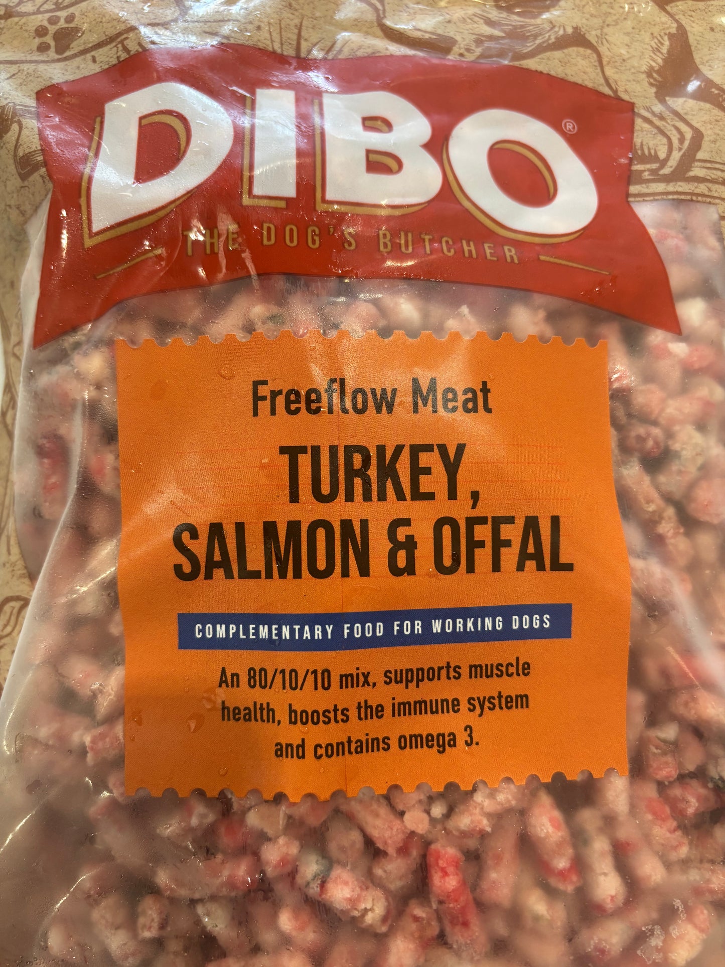 Dibo Totally Natural Turkey, salmon and offal 1kg