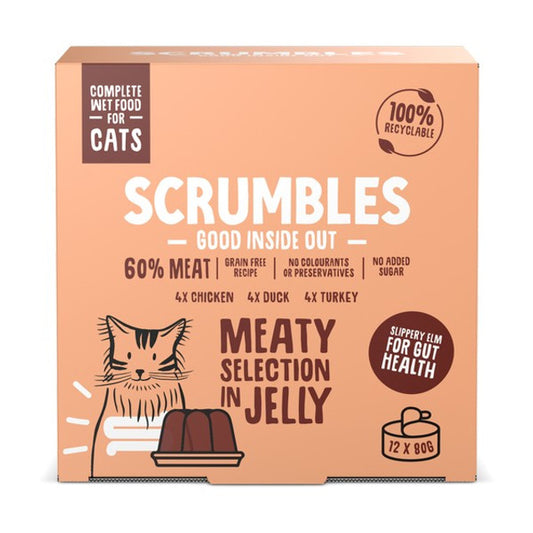 Scrumbles Wet Cat jelly selection 12x80g