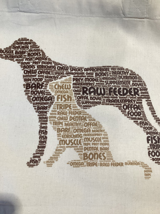 Raw Feeder WordArt shopping tote bag