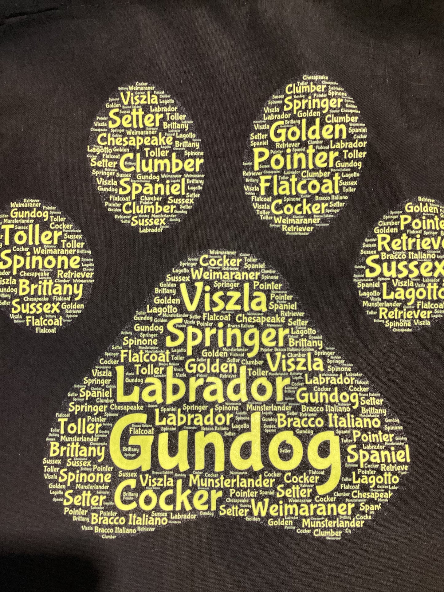 Gundog group WordArt reusable shopping bag