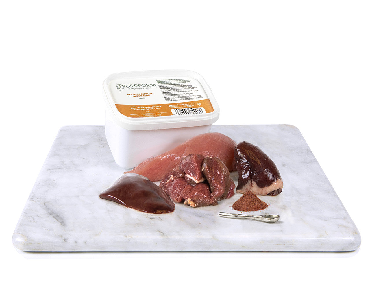 PURRFORM senior Venison trim, turkey breast, heart and liver 450g