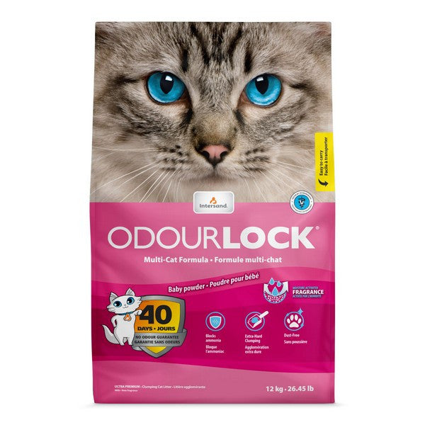 Intersand Odourlock baby powder cat litter 12kg
