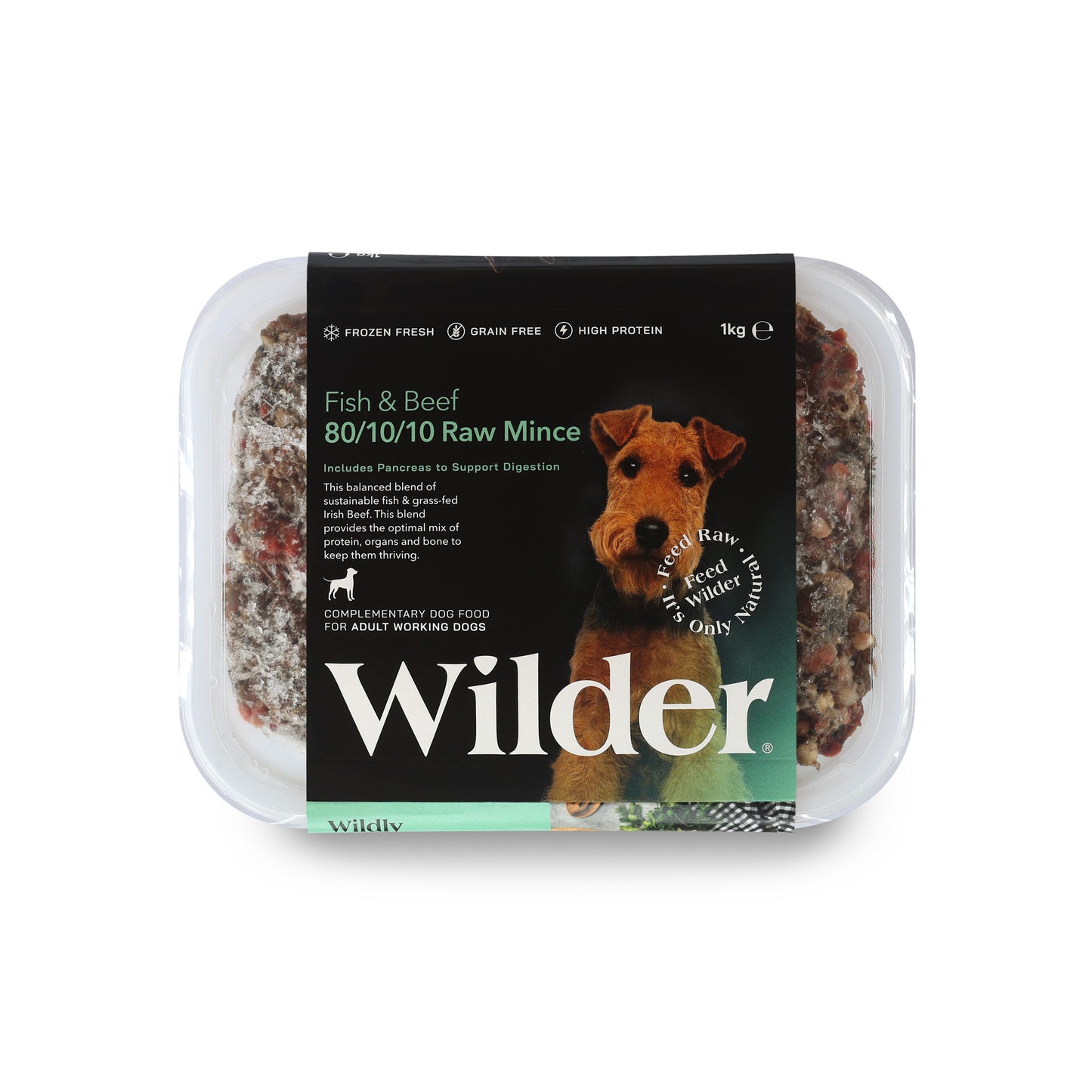 Wilder Fish & Beef 80/10/10 mince 500g