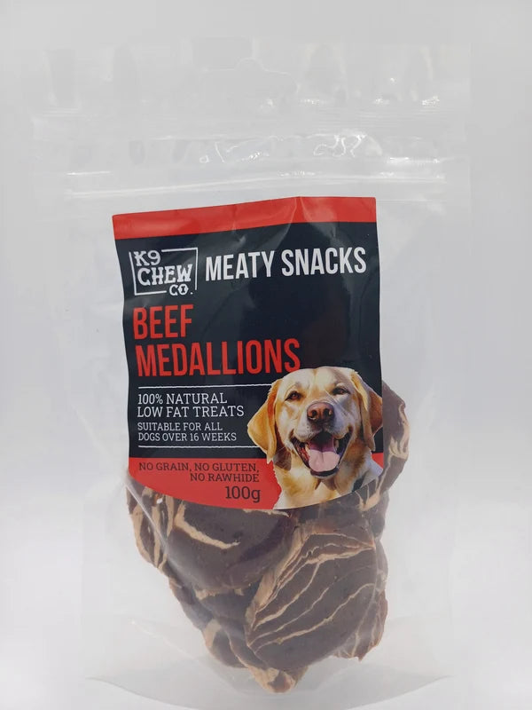K9 Chew Beef Medallions 100g