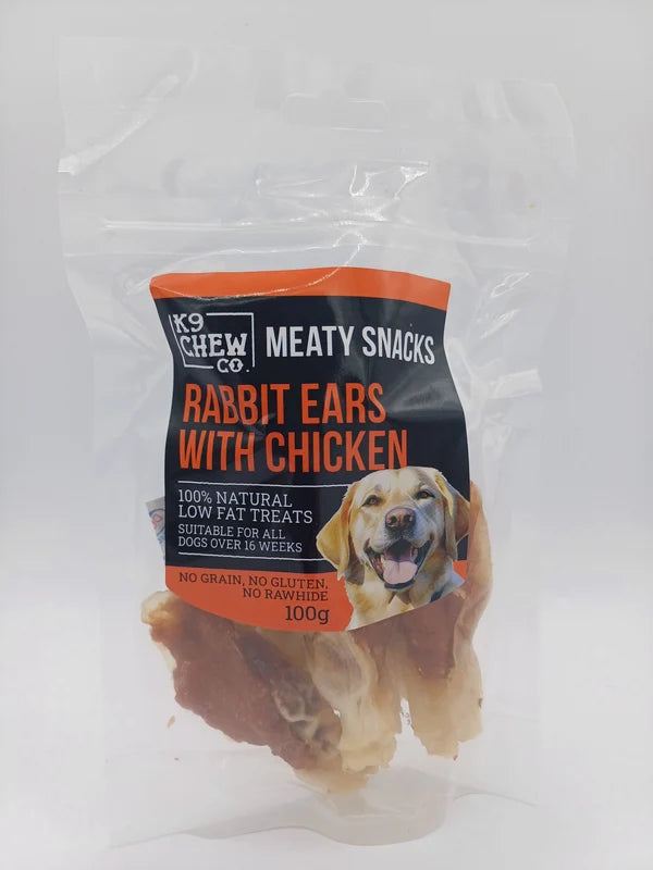 K9 Chew Rabbit Ears with Chicken 100g