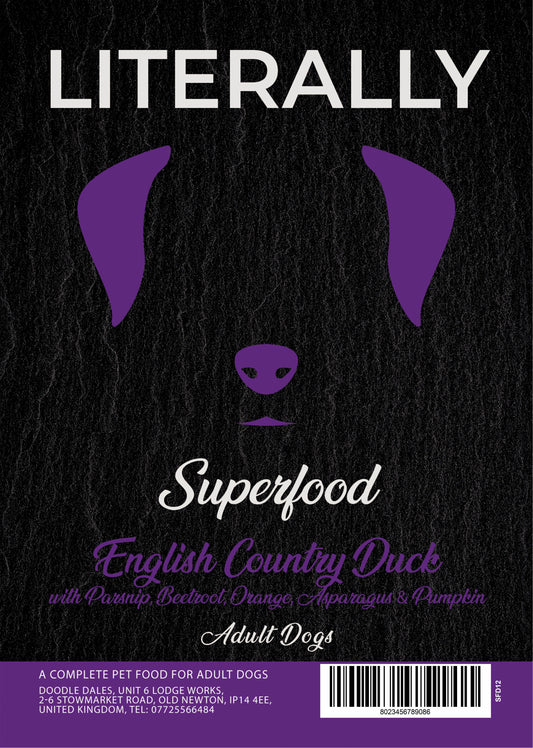 Literally Superfoods 65 Country Duck for working dogs 15kg