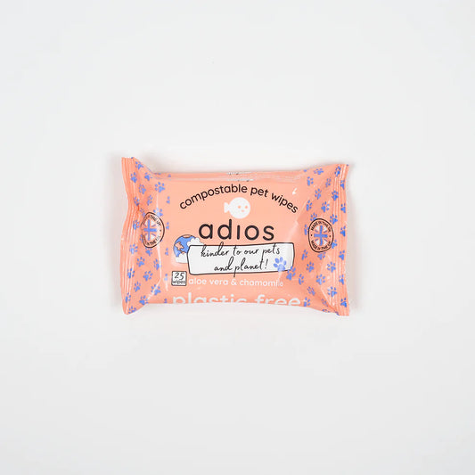 Adios Compostable Pet Wipes 25