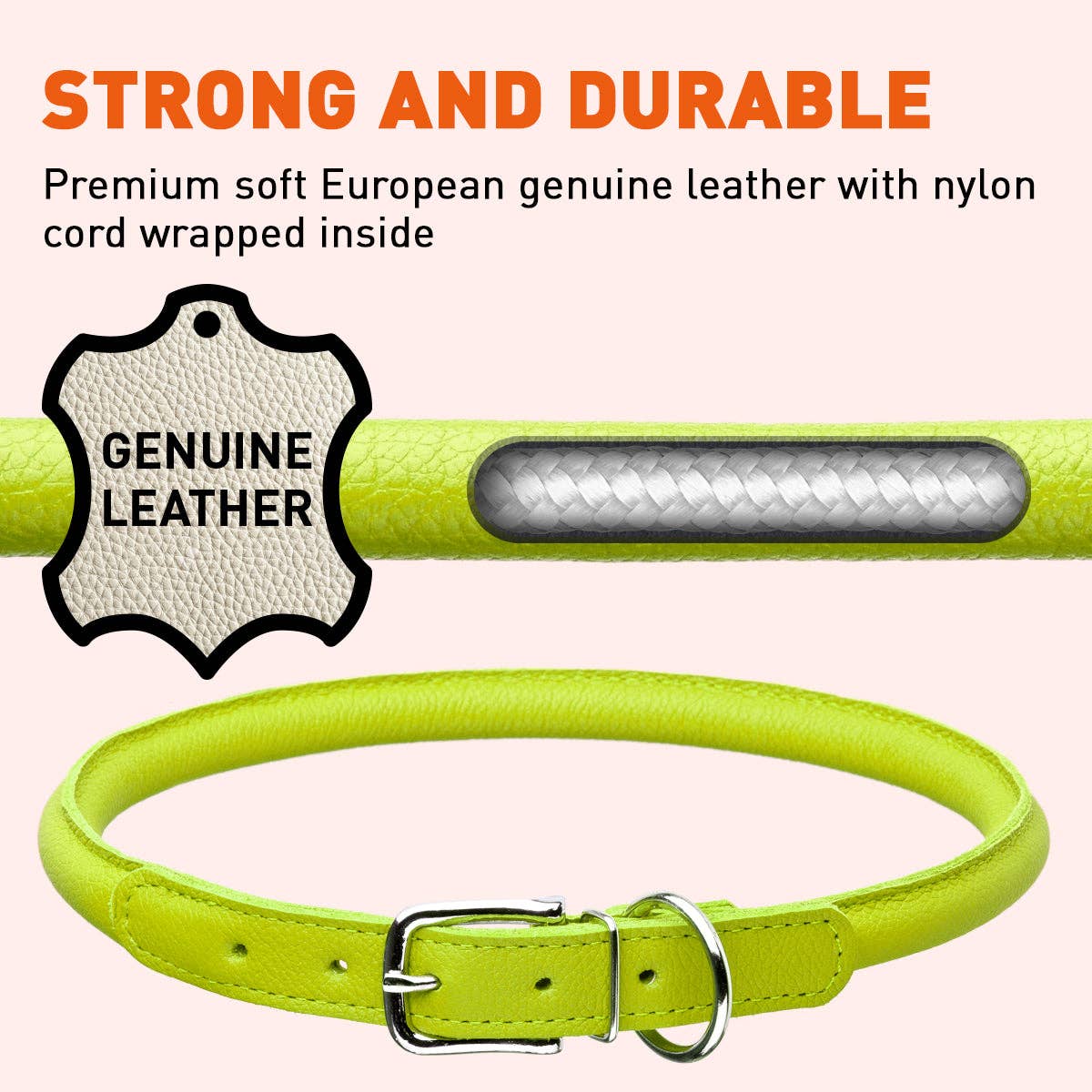 Soft Leather Round Collar