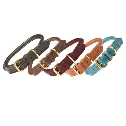 Weatherbeeta Rolled Leather dog collar
