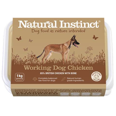 Natural Instinct Working Dog Raw Food. Chicken