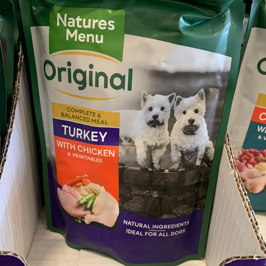Natures Menu original pouch. Chicken & turkey 300g
