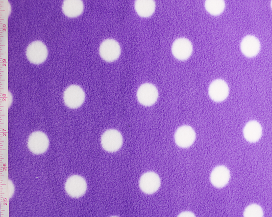 Dog onesie.  Fleece suit.  Purple spotty
