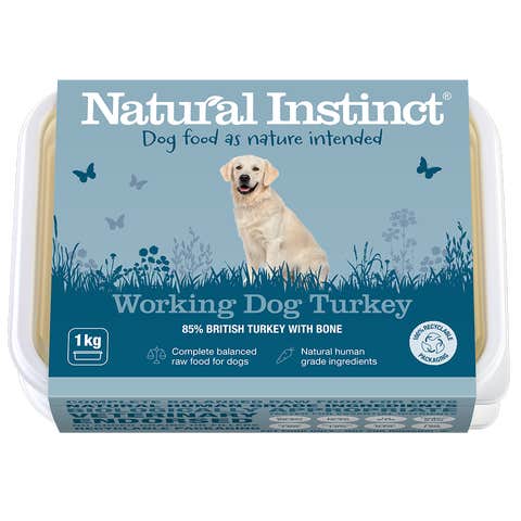 Natural Instinct Working Dog Raw Food. Turkey