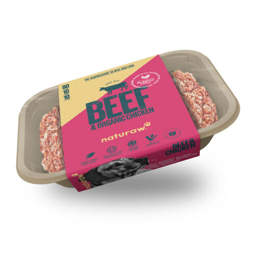 Naturaw raw dog food. Beef & chicken