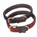 Weatherbeeta Plaited leather dog collar