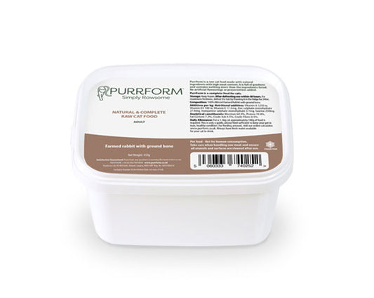 Purrform 450g Farmed rabbit with ground bone