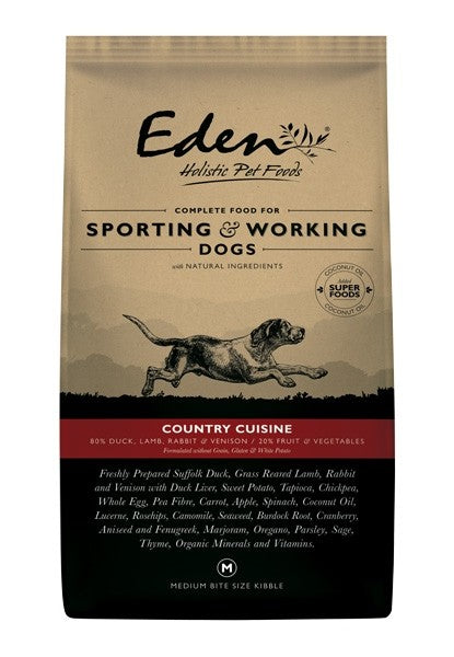 Eden Country Cuisine working and sporting dog food 15kg