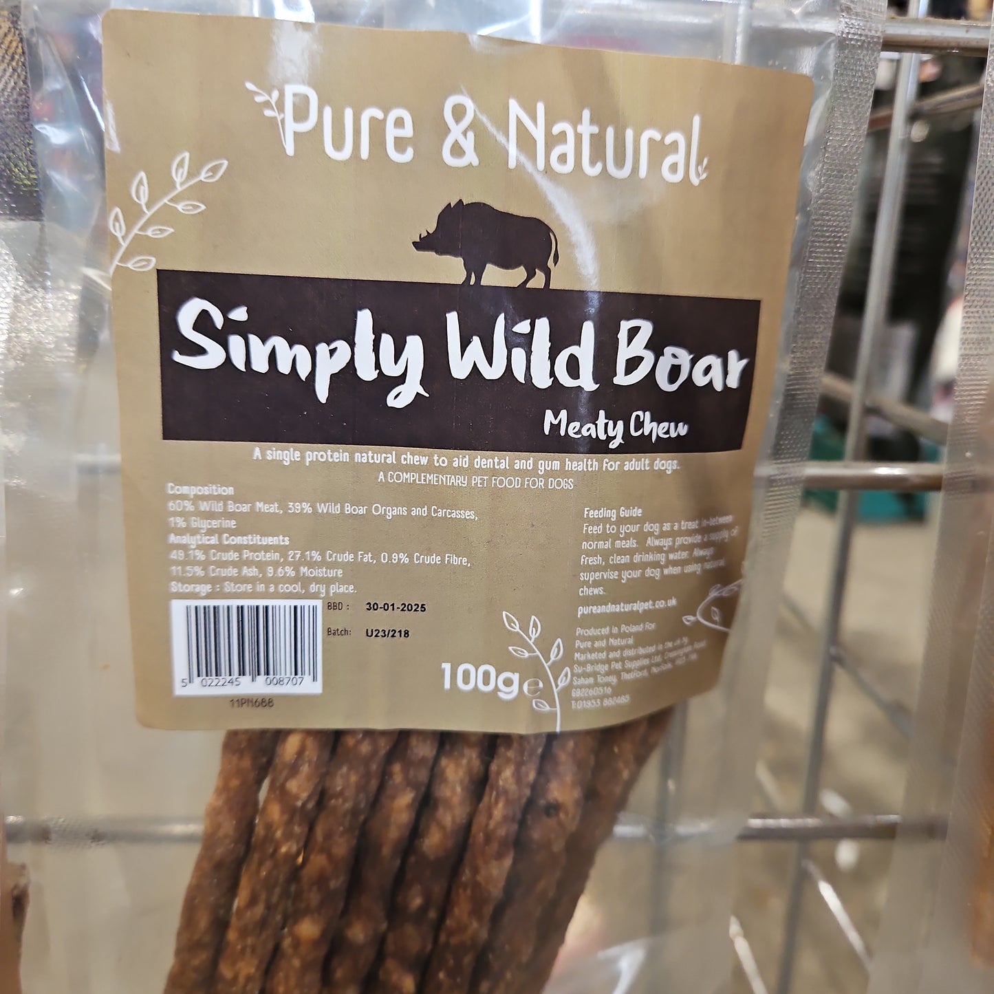 Pure & Natural meaty sticks 100g