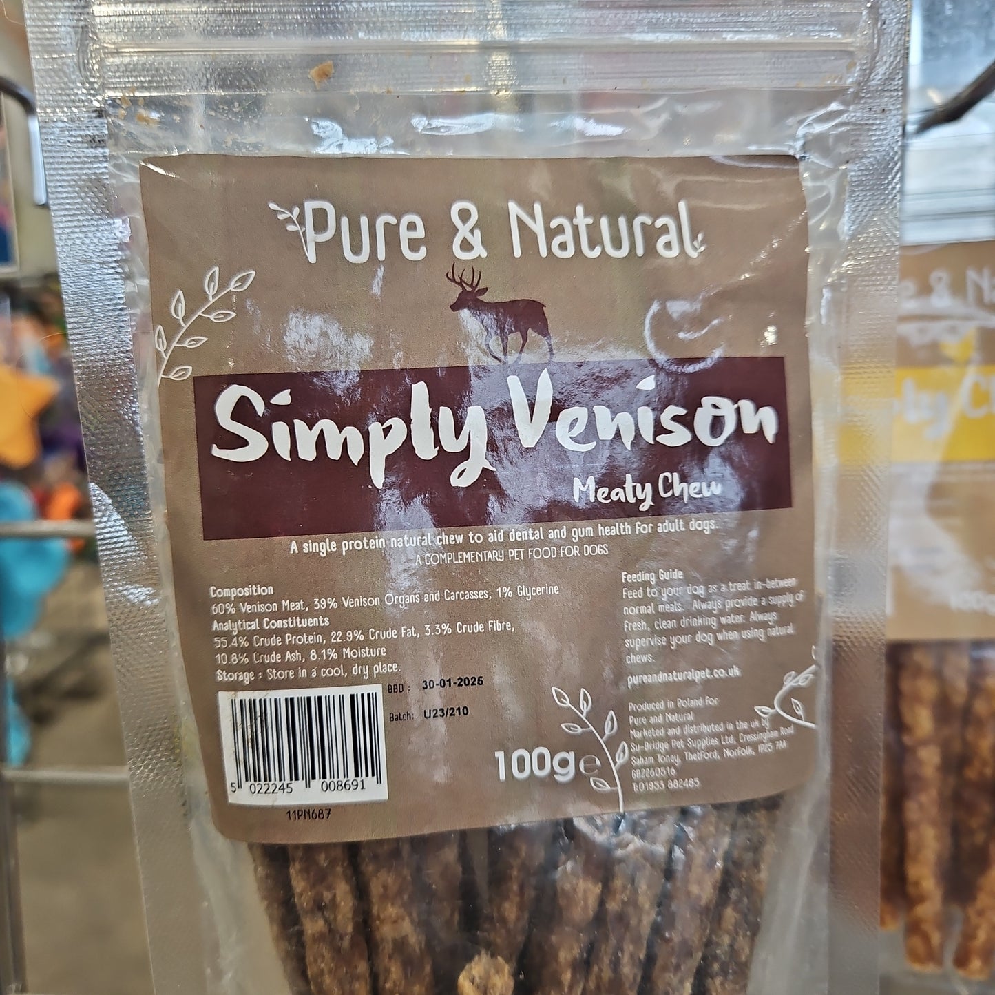 Pure & Natural meaty sticks 100g