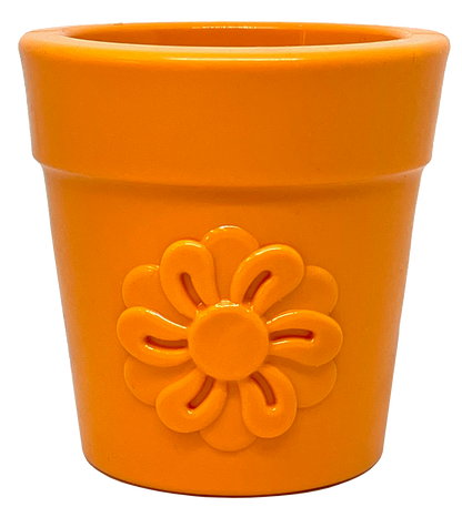 Flower Pot Durable Rubber Treat Dispenser & Enrichment