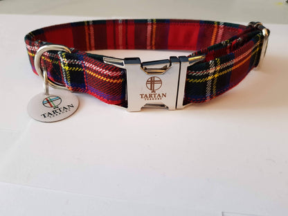 Tartan Dog Collar (Large)- Royal Stewart Tartan