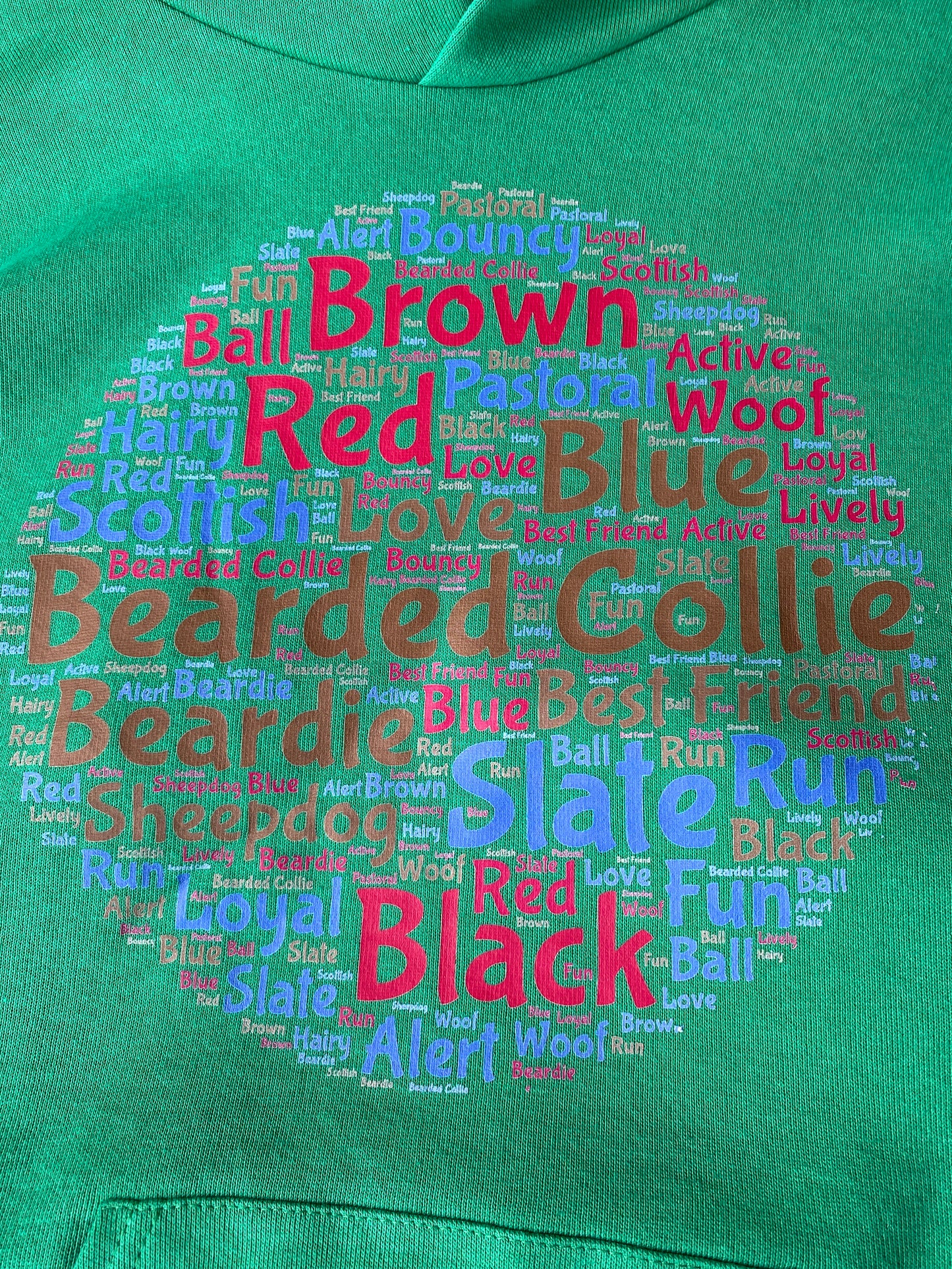 Bearded Collie Wordart Hoodie