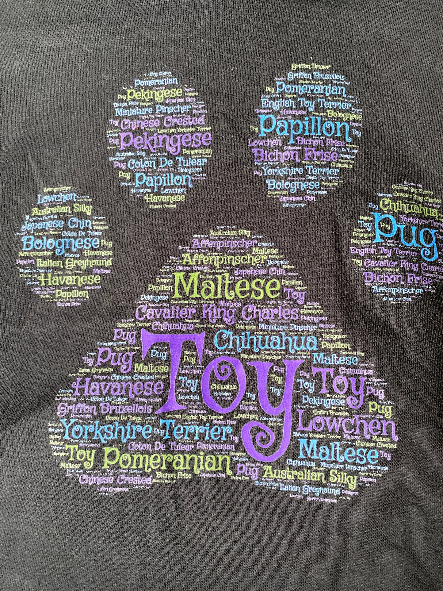 Toy Breed dogs Wordart Hoodie