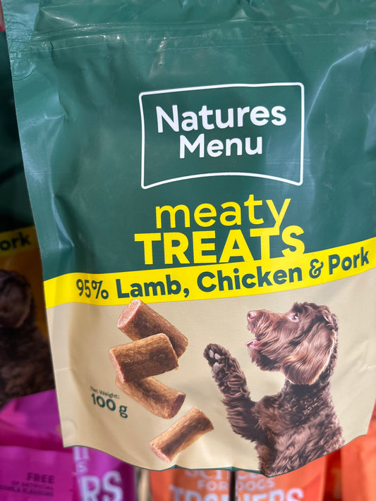 Natures Menu original Meaty dog treats 100g