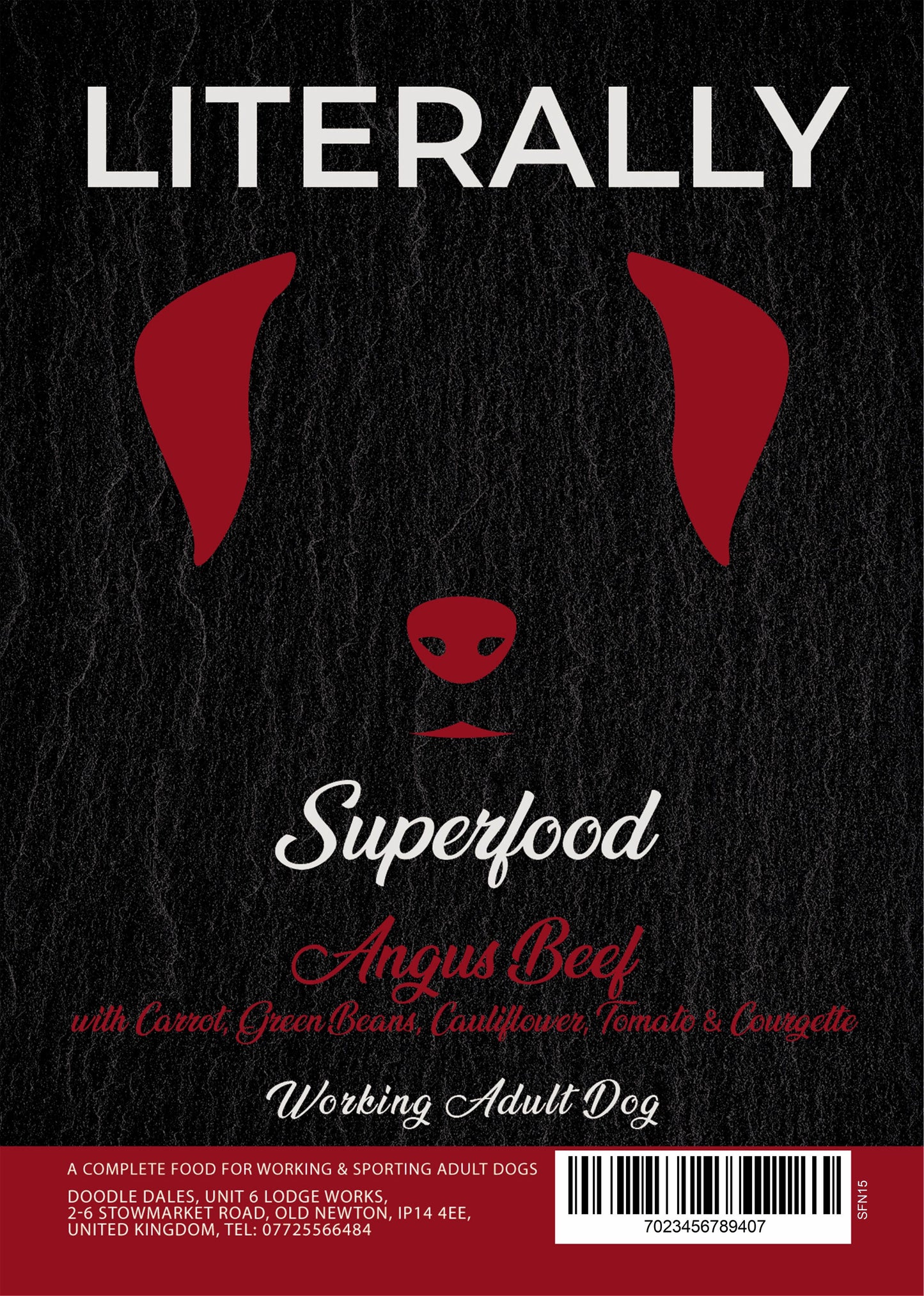 Literally Superfoods 65 Angus Beef for working dogs 15kg