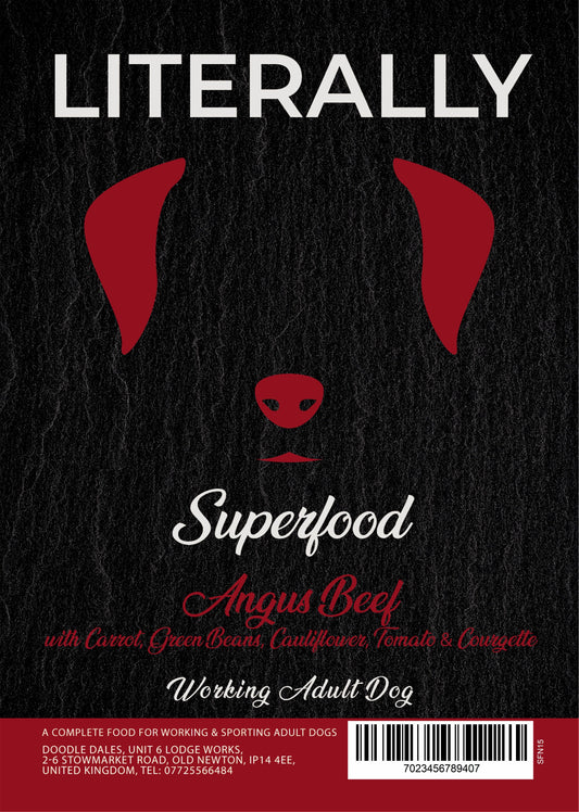 Literally Superfoods 65 Angus Beef for working dogs 15kg