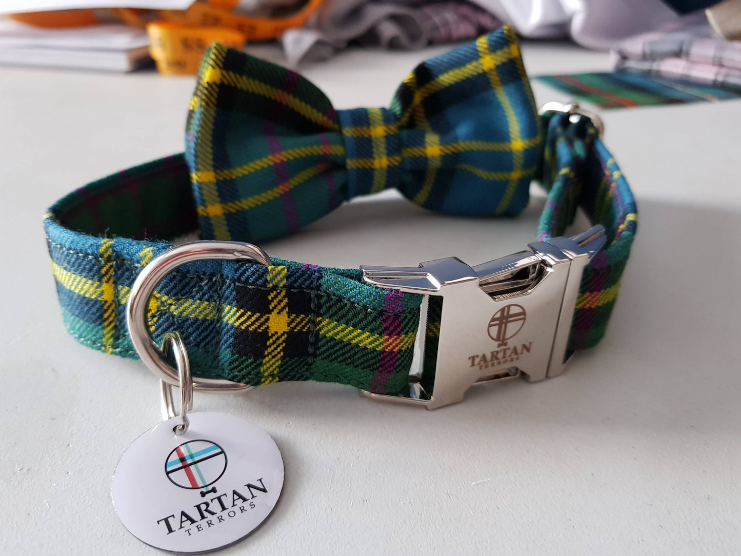 Tartan Dog Collar (Medium) - MacMillan Hunting Tartan