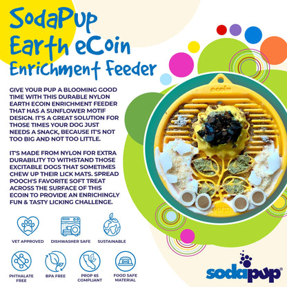 "Earth" nylon eCoin durable enrichment snacking coin