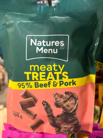 Natures Menu original Meaty dog treats 100g