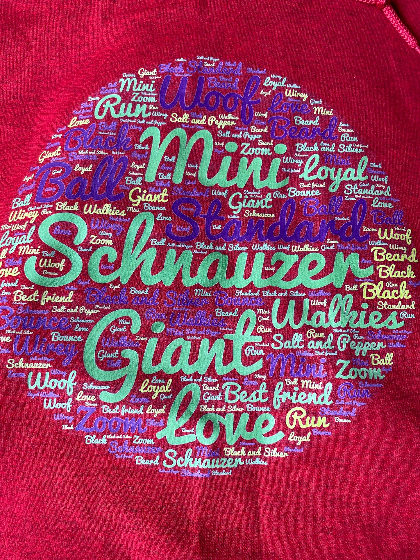 Schnauzer Wordart Hoodie