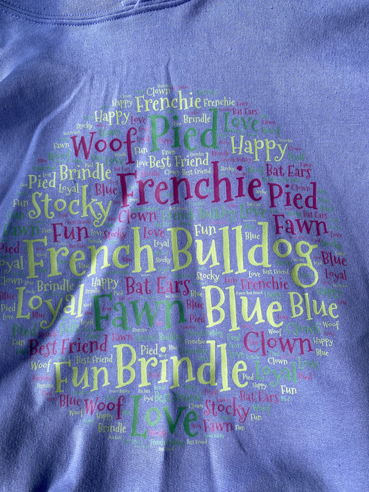 French Bulldog Wordart Hoodie