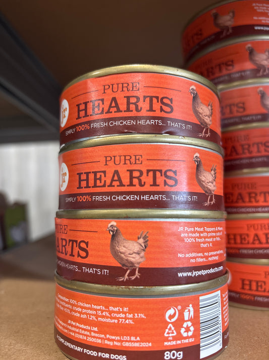 JR Pure Chicken Hearts Topper 80g