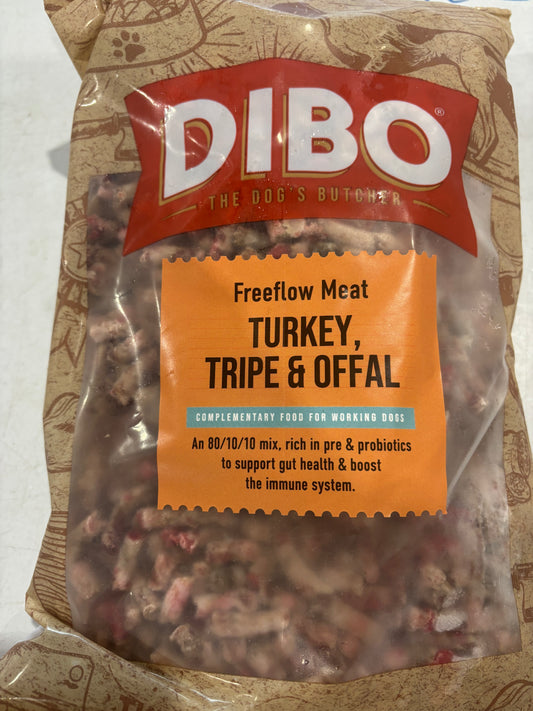 Dibo Totally Natural Turkey, tripe and Offal 1kg