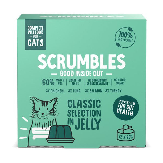 Scrumbles Wet Cat jelly selection 12x80g