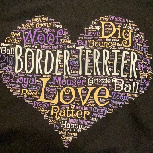 Border Terrier WordArt T-Shirt