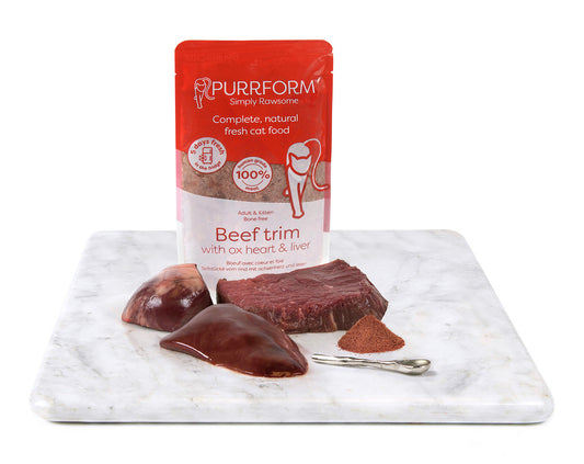 PURRFORM 5 day Fresh Beef trim with ox heart & liver