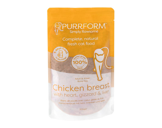 PURRFORM 5 day Fresh Chicken breast with heart, gizzard & liver