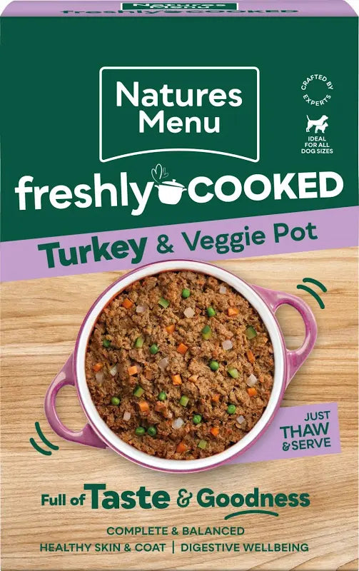 Natures Menu Freshly Cooked Turkey and Veggie Pot 400g