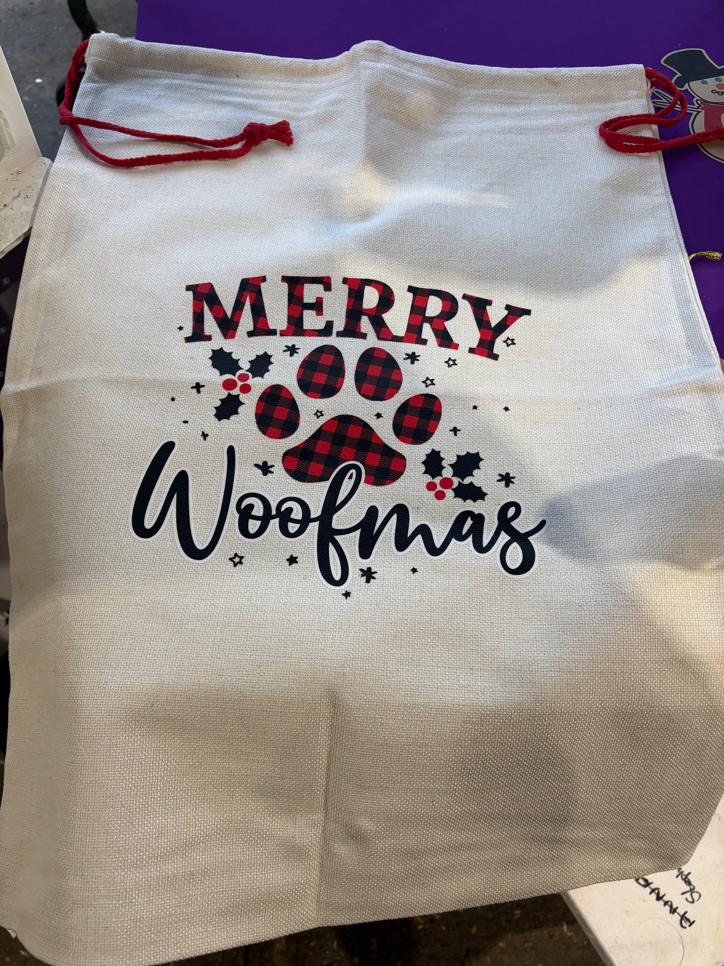 Christmas sack for pets presents.