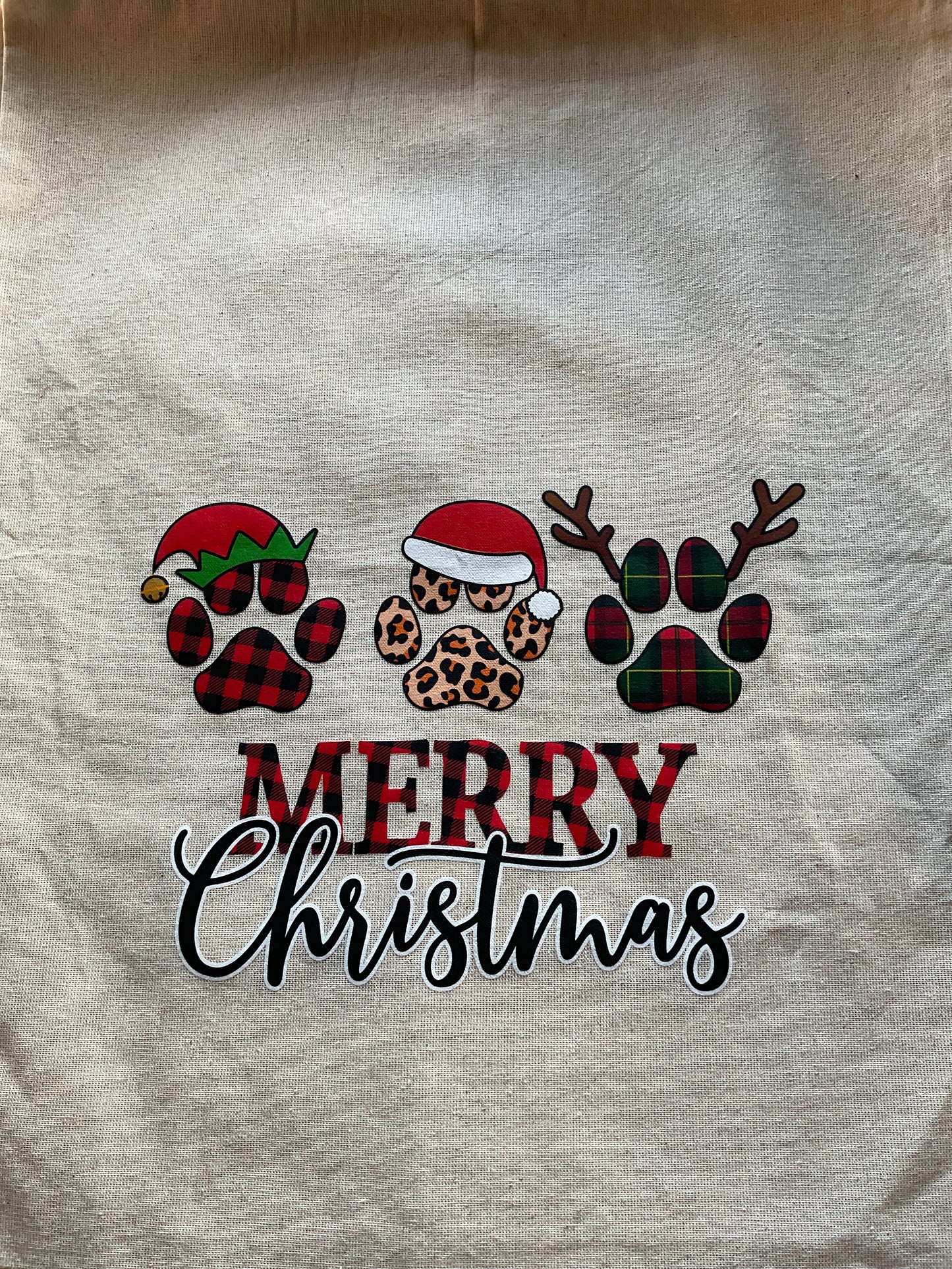 Christmas sack for pets presents.