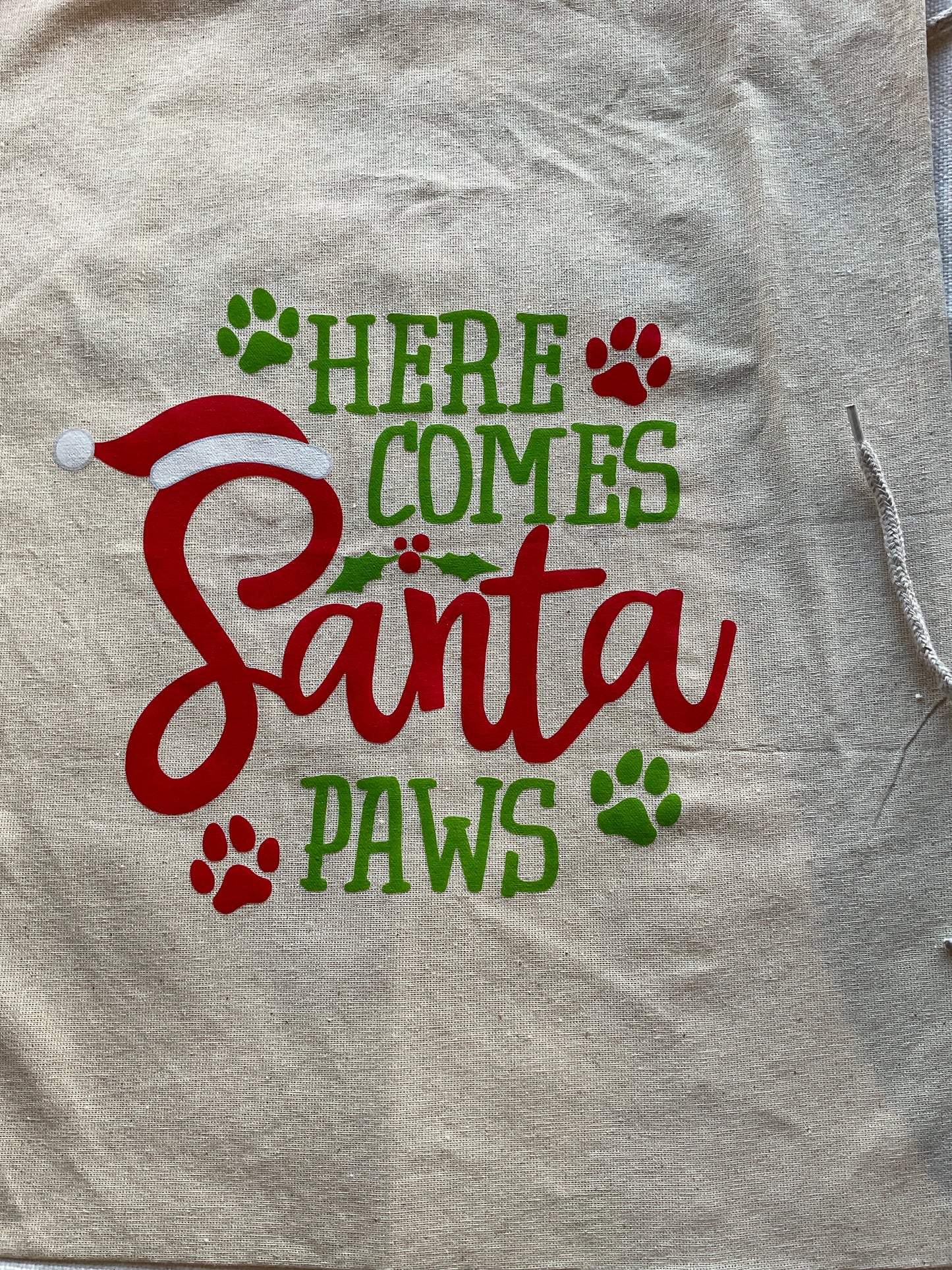 Christmas sack for pets presents.