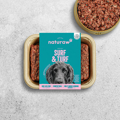 Naturaw Raw dog food. Surf & Turf 500g